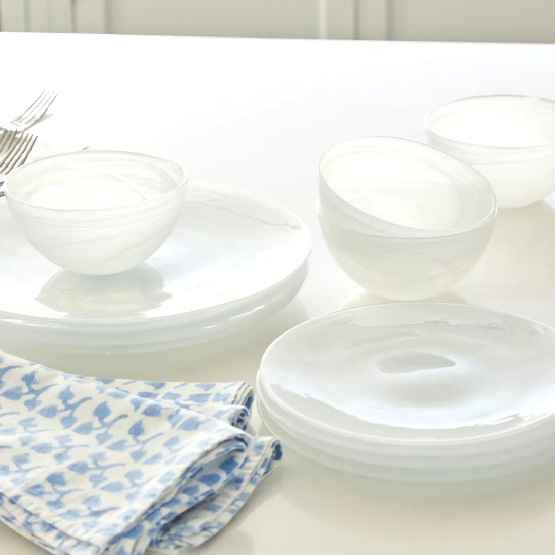 Alabaster White Dinner Set