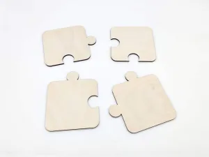 AmericanElm Set of 4 wooden Puzzle Coaster for Dining Table, Tea Coaster