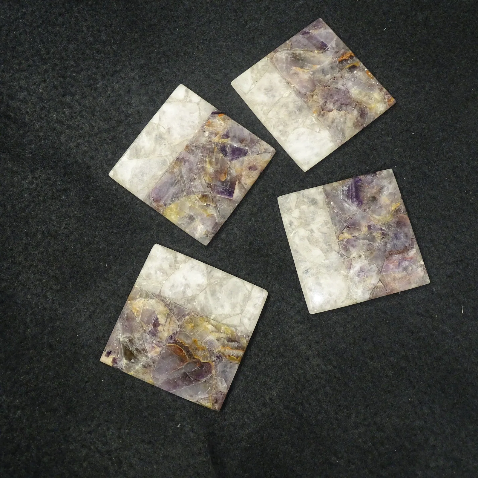 Amethyst & Rose Quartz Coasters