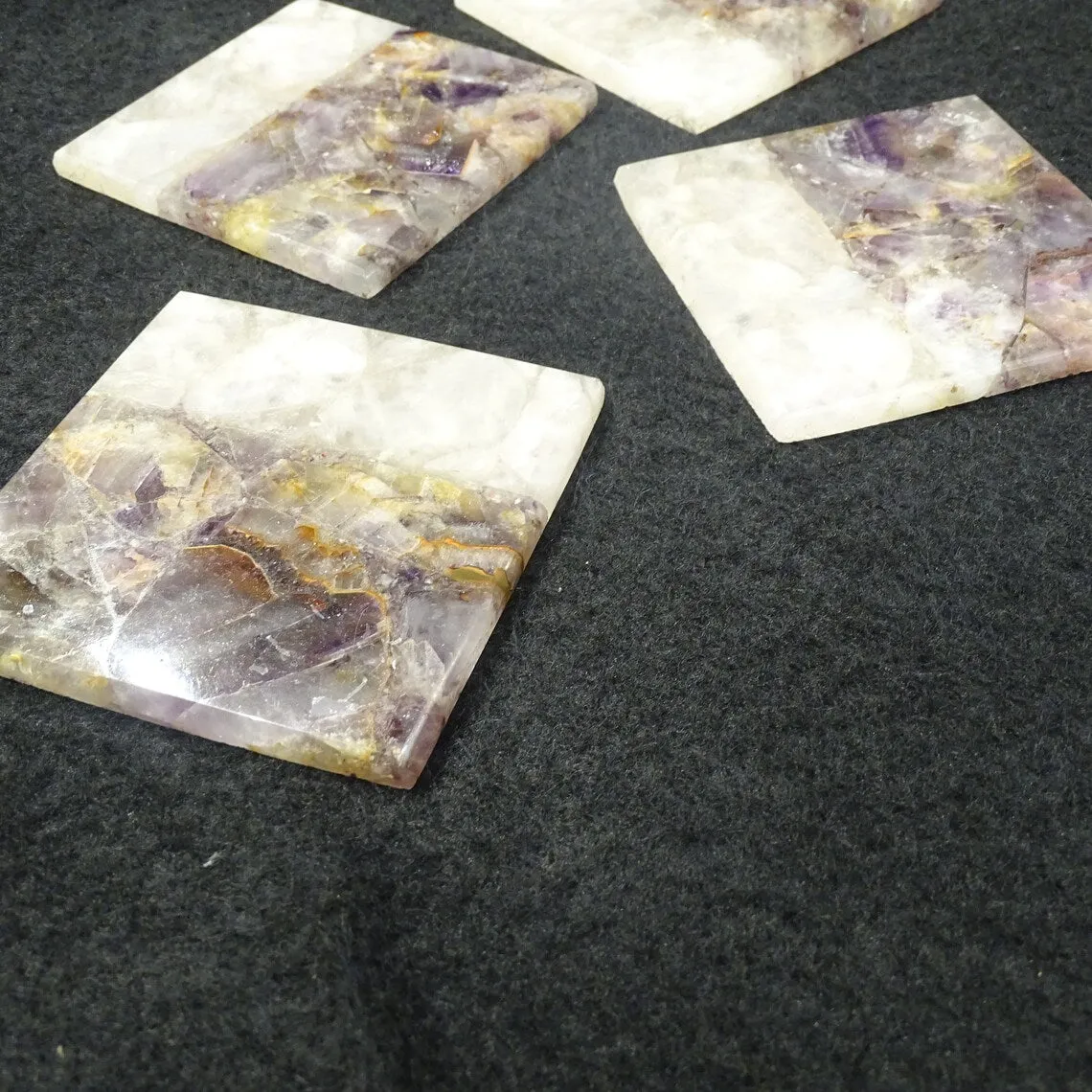 Amethyst & Rose Quartz Coasters