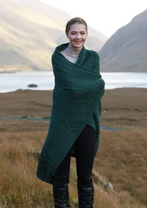 Aran Patchwork Blanket | Connemara Green