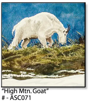 ASC071 "High Mtn. Goat" ceramic coaster