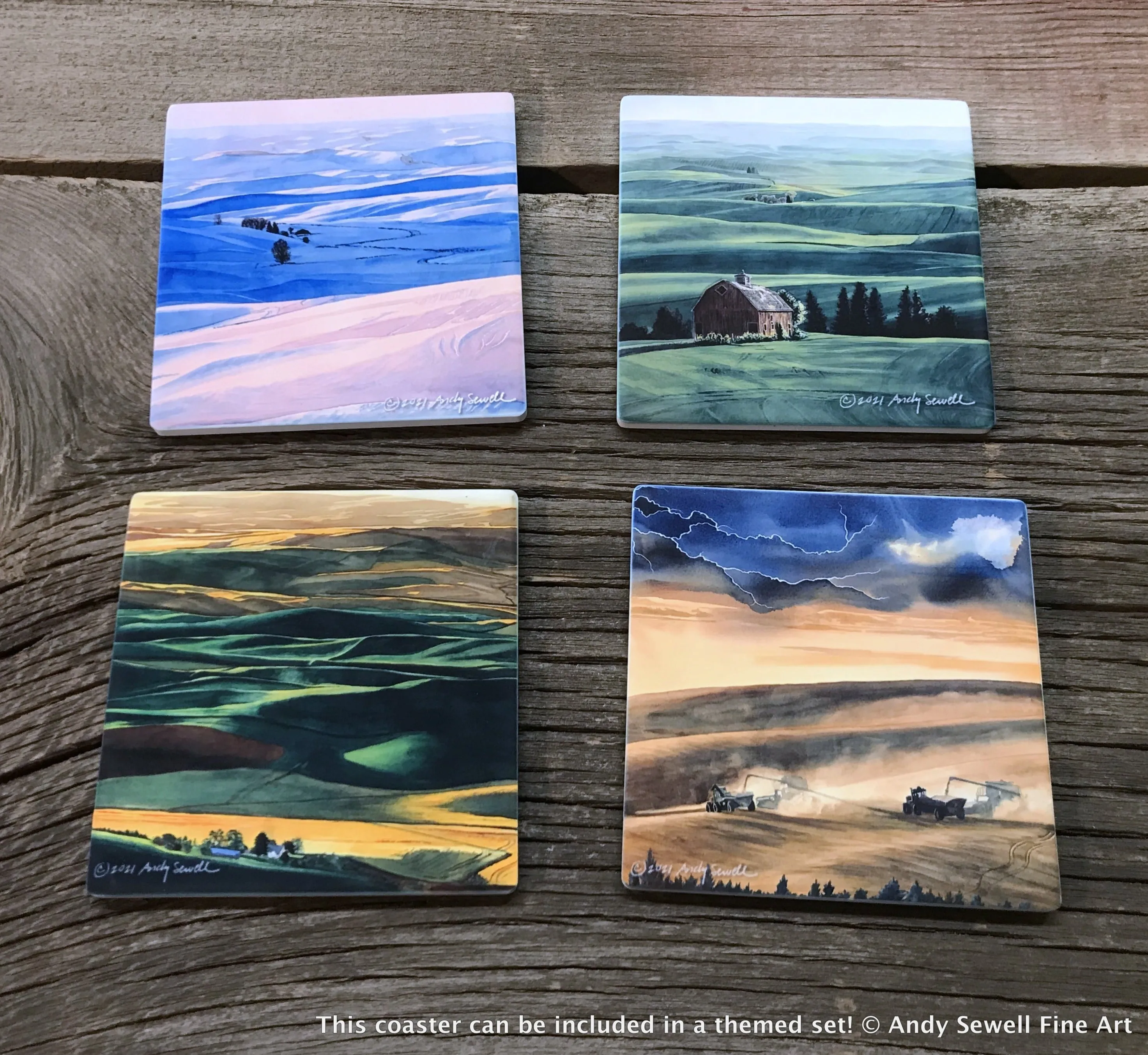 ASC091 "Palouse Glory" ceramic coaster