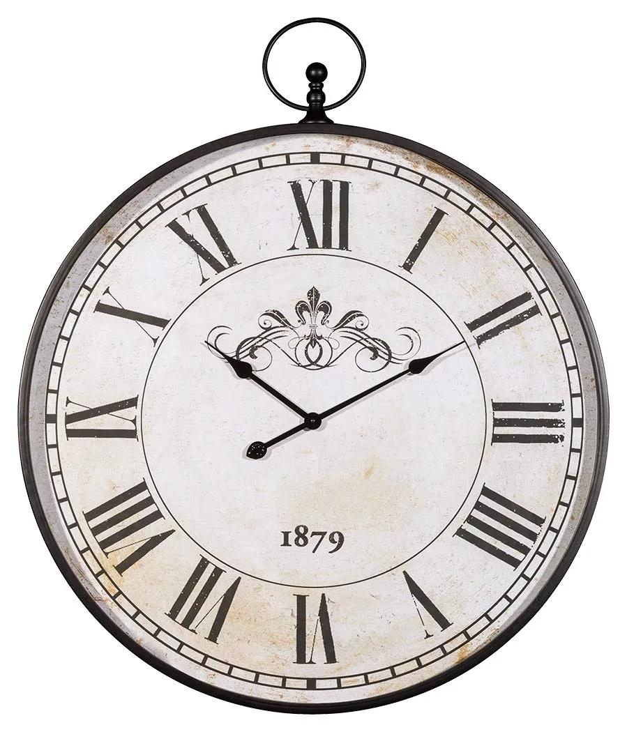 Ashley Furniture Signature Design - Augustina Wall Clock Traditional Antique Black, A8010110