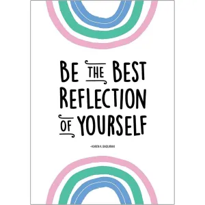 Be the Best Reflection of Yourself Rainbow Doodles Poster