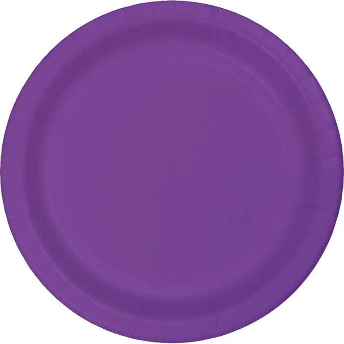 Bulk Amethyst Purple Sturdy Style 8.75 inch Paper Dinner Plates (240 per Case)