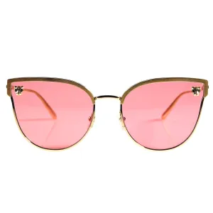 Cartier Eyewear CT0198S-004 Panthre De Cartier Pink Gold Sunglasses