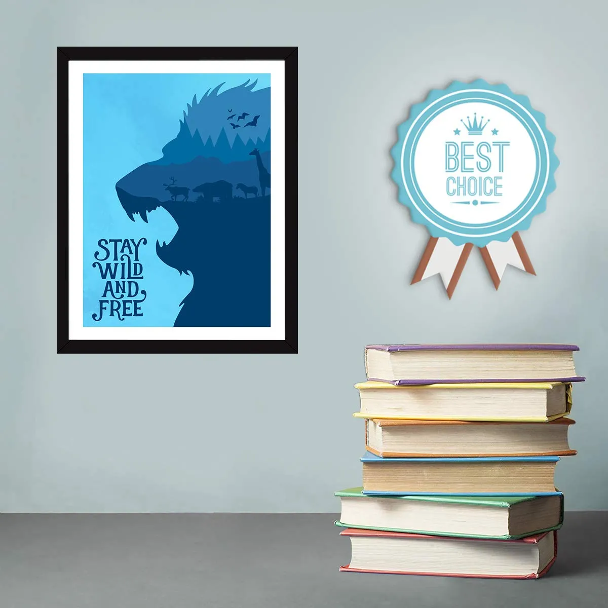 Chaka Chaundh - Motivational Quotes frames - Framed posters - Quotes frames for OFFICE, STUDENT, ENTREPRENEUR - Quotes wall frames - Posters with frame (Aqua Wild)