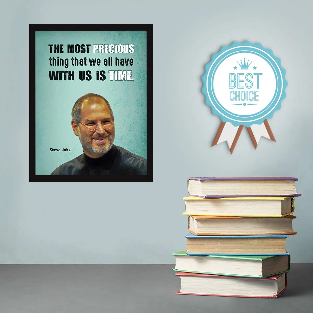 Chaka Chaundh - Steve Jobs Framed Poster - motivational quotes frames - poster with frame - Steve Jobs Quotes Frames – Inspirational Quotes wall frames - (13.6 X 10.6 Inches)