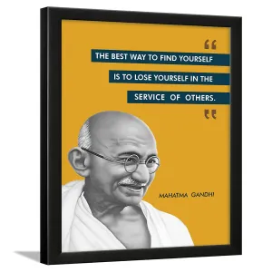 Chaka Chaundh - Suitable Motivational Leader Quotes Frames - Framed Posters with Frame – Mahatma Gandhi Quotes Wall Frames for OFFICE, STUDENT AND STUDY ROOM - Photos with Quotes - (14 X 11 Inches) - Composite Wood