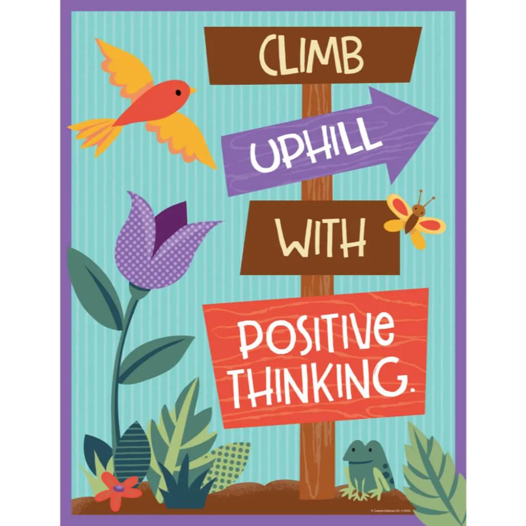 Climb Uphill With Positive Thinking Printable Chart