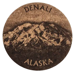 Denali Mountain Alaska Cork Coaster