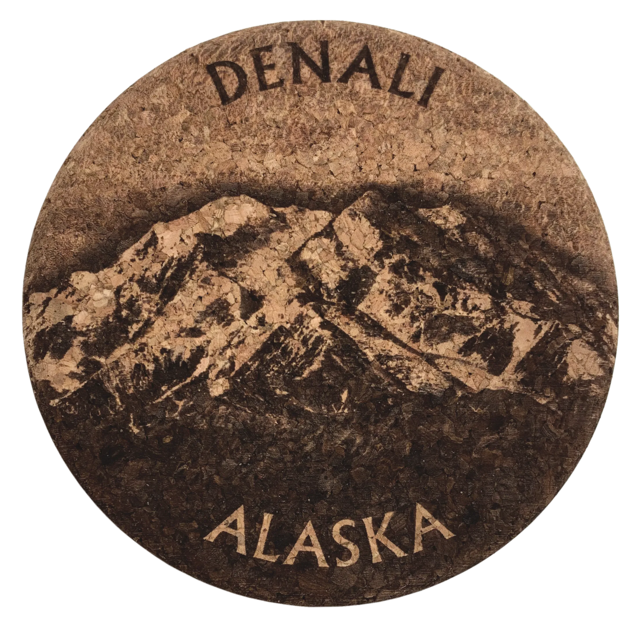 Denali Mountain Alaska Cork Coaster