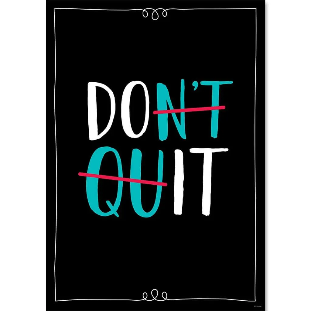 Don't Quit Core Decor Inspire U 3-Poster