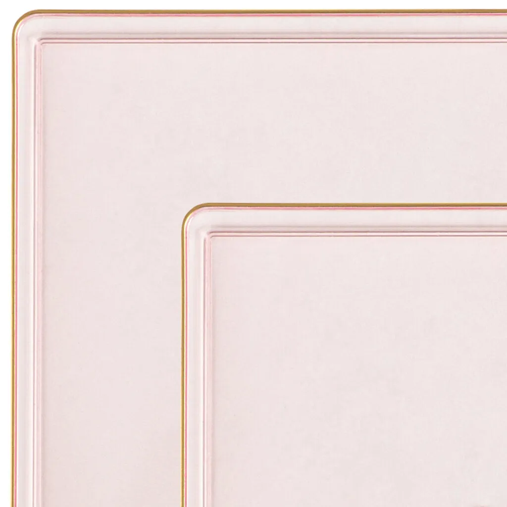 Edge Pink Square Plates 5" 10pc