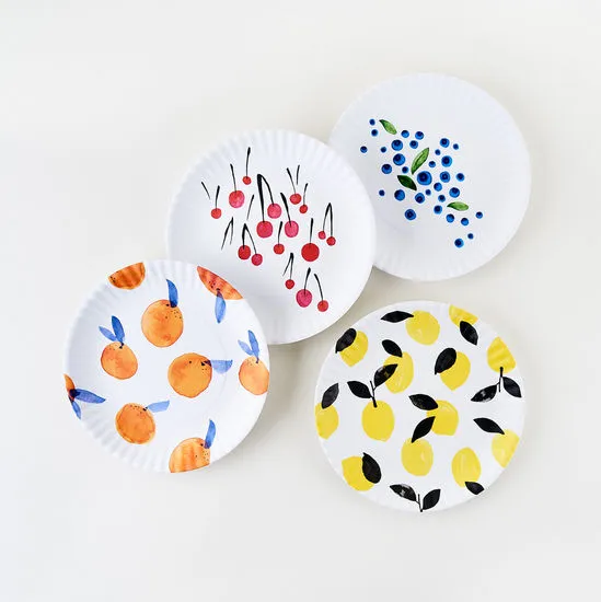 Fruit Assorted Melamine Dinner Plates