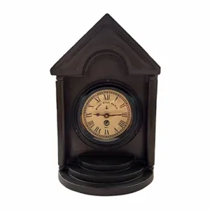 Gola International Antique Replica Solid Wooden Clock with Roman Number 3 inch dial ( Ideal for Gifting and Table top Clock for Office and Rooms )