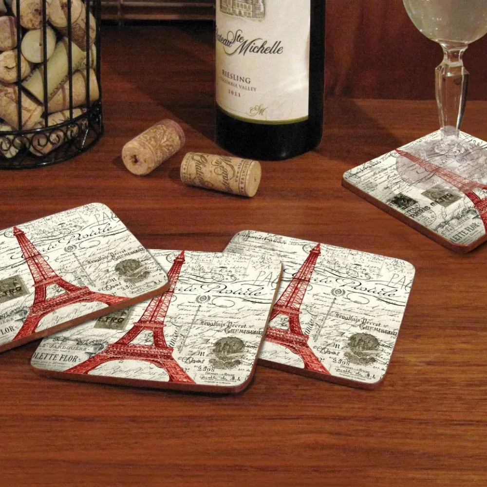 Hardboard Coasters, Set of 6