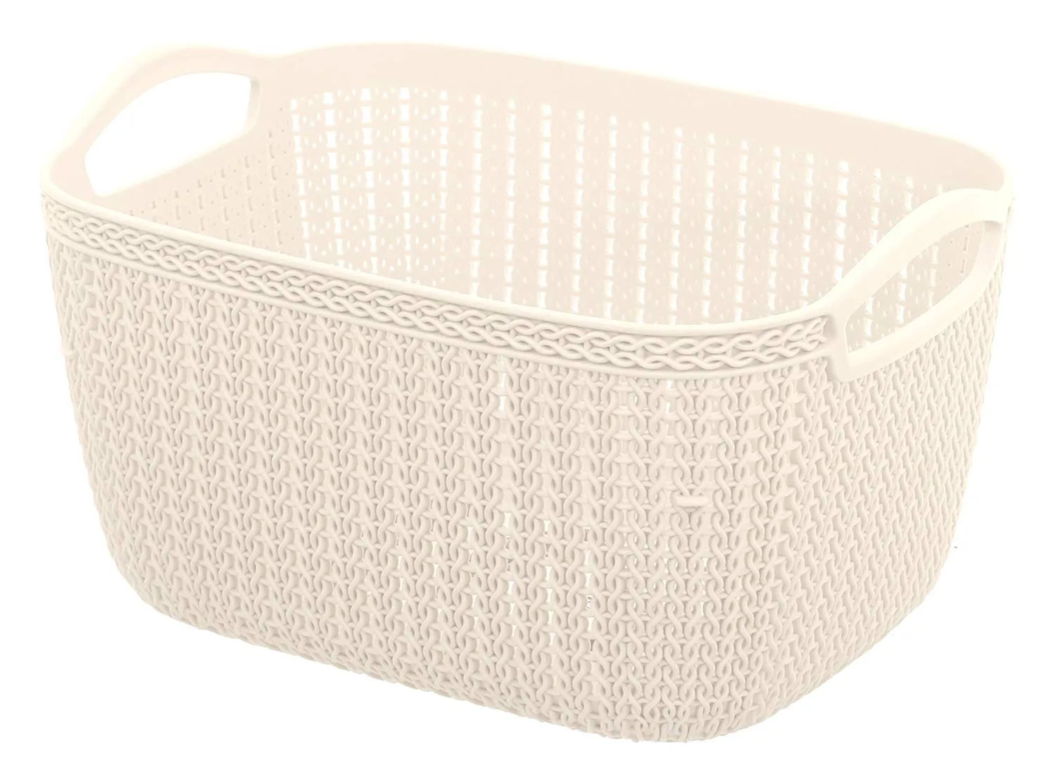 Heart Home Unbreakable Plastic 4 Pieces Multipurpose Large Size Flexible Storage Baskets/Fruit Vegetable Bathroom Stationary Home Basket with Handles (Peach & Cream) - HEART1468