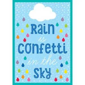 Hello Sunshine Rain Is Confetti in the Sky Poster