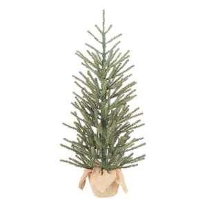 Holiday Time Green Fir Tree With Burlap Base Christmas Decoration