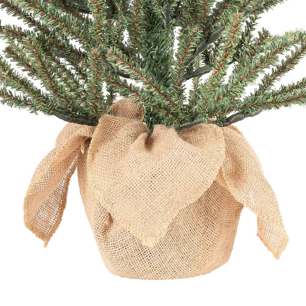 Holiday Time Green Fir Tree With Burlap Base Christmas Decoration