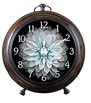 HOMEDECOR Instruments Table Top Clock Desk Clock Antique Style Bold Number Home & Office Study Living Room Decoration Gift Item (Brown)