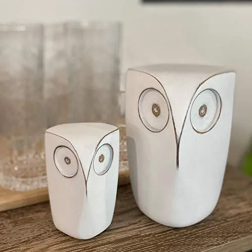 Huey House Wise Owl Decor Statue Sculptures Set of 2 Figurines 5¾ 4 Inches High