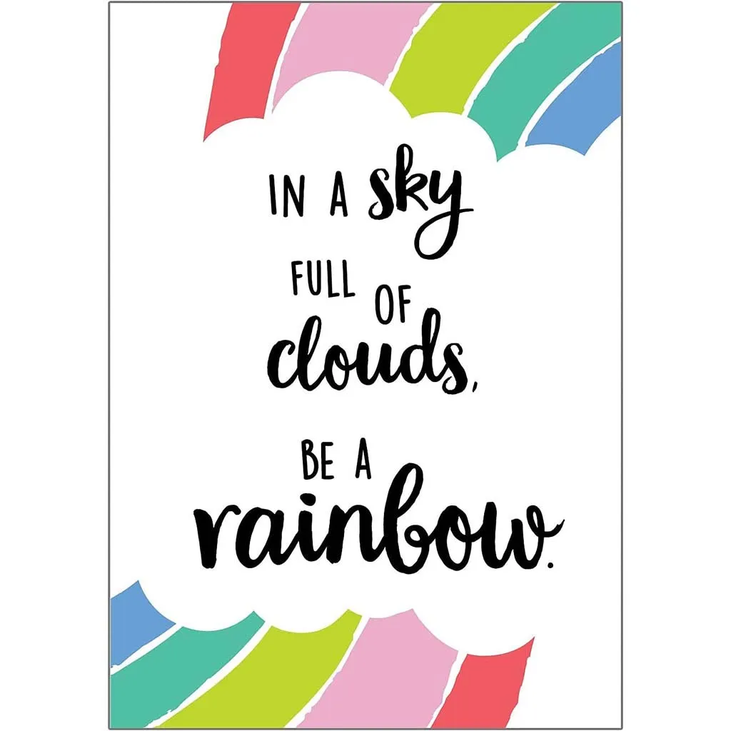 In A Sky Full Of Clouds... Rainbow Doodles Poster