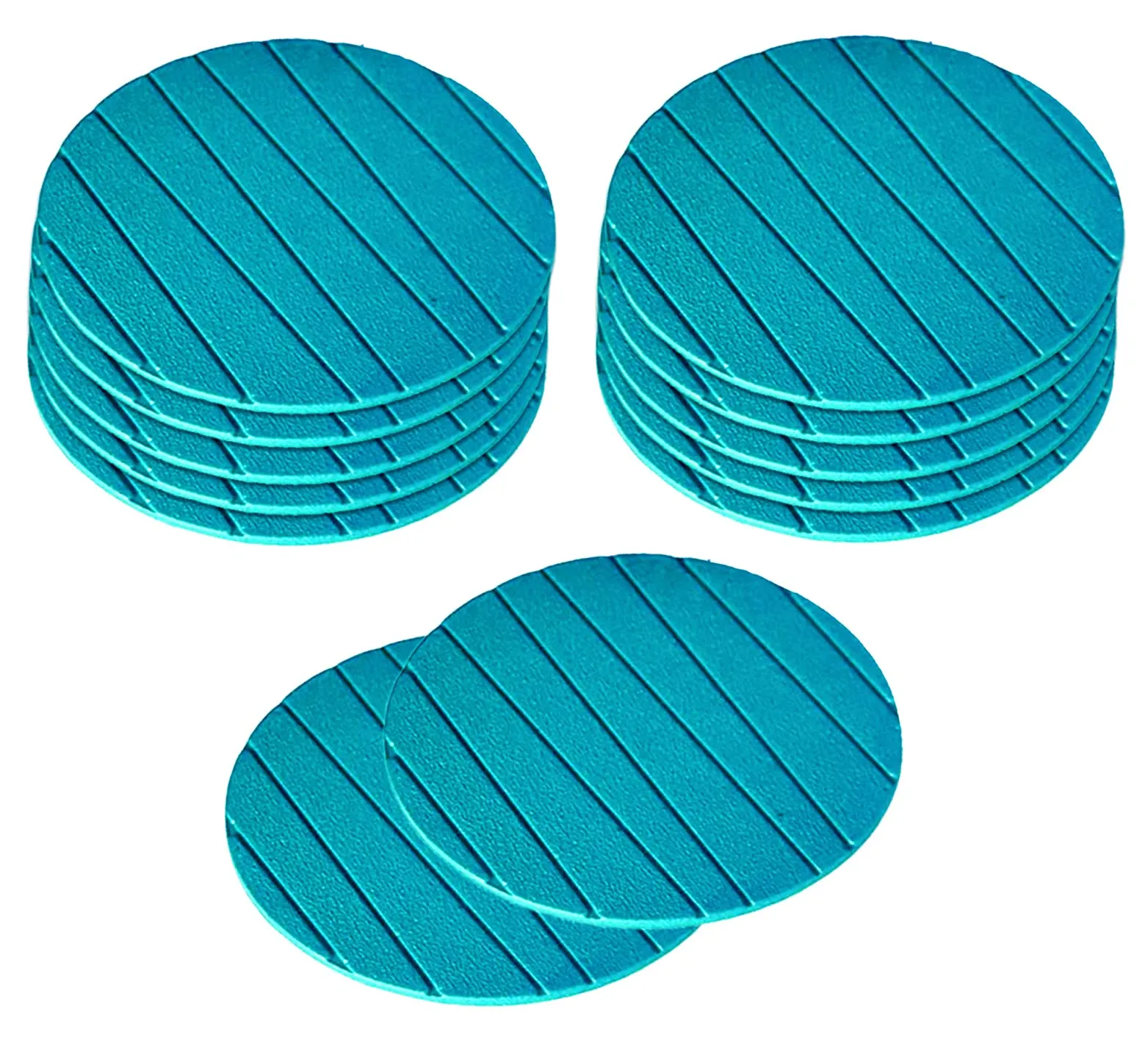 Kuber Industries Soft EVA Foam Set of 12 Pcs Non Slip Heat Insulation Coasters for Tea Coffee Cups Mugs Beer Cans Bar Glass (Green)-HS_38_KUBMART21363, Standard