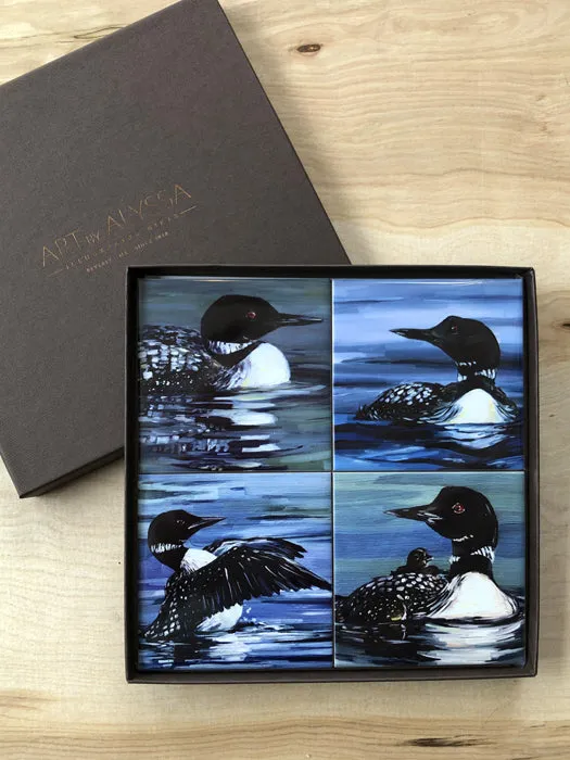 Loon Coaster Set by Art by Alyssa