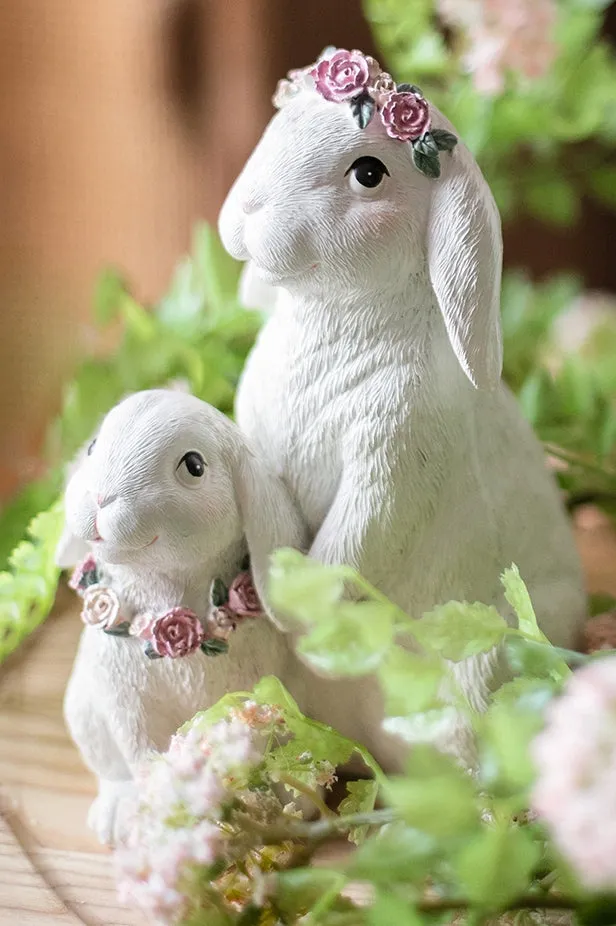 Lovely Rabbit Family Statue for Garden, Beautiful Cute Garden Courtyard Ornaments, Unique Modern Garden Sculptures, Creative Villa Outdoor Decor Gardening Ideas