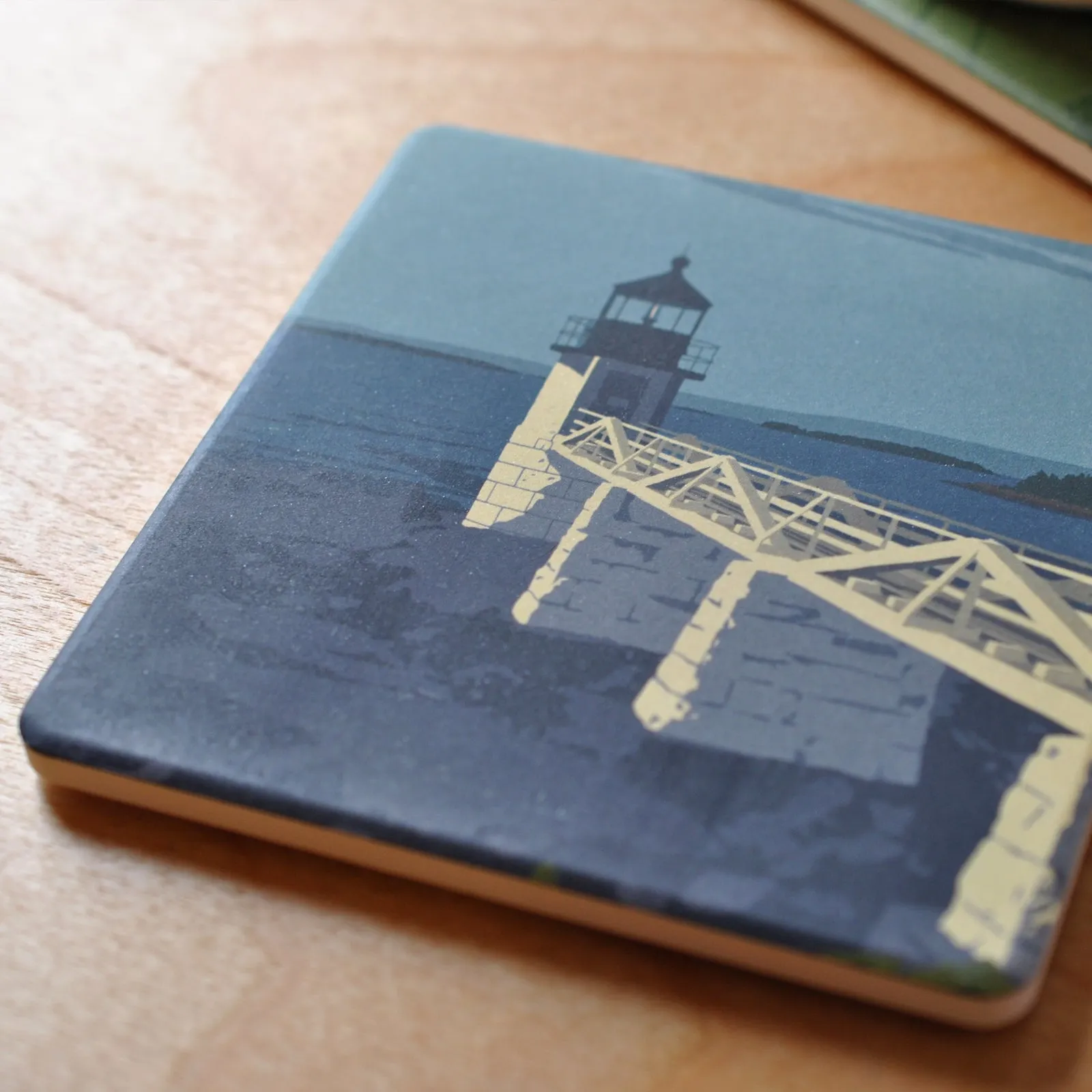 Marshall Point Light Art Drink Coaster - Maine