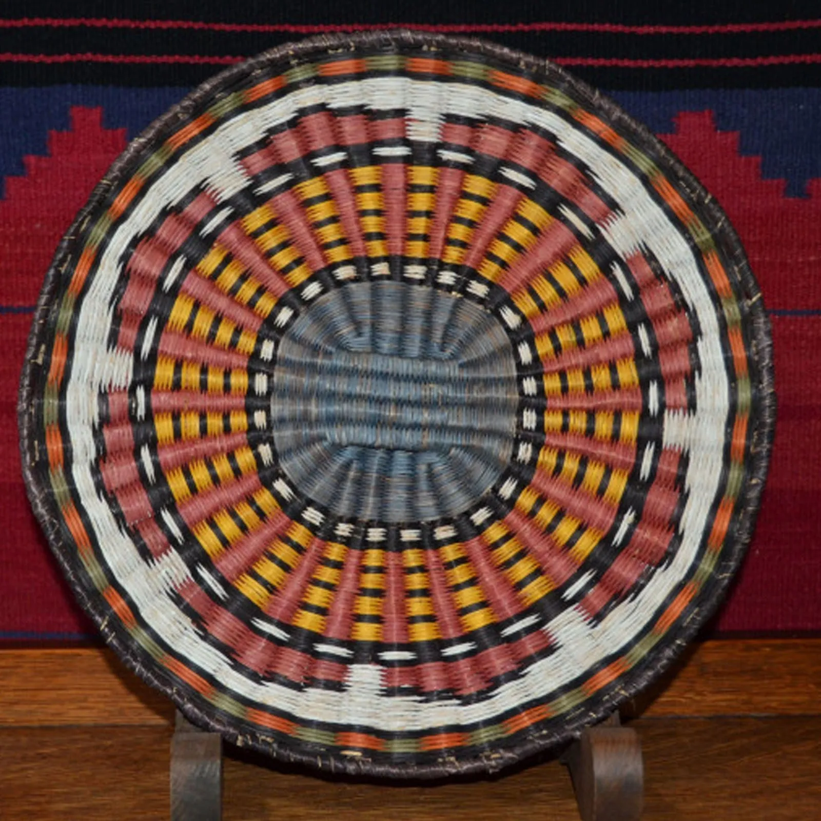 Native American Basket : Hopi Wicker Plaque : Basket 5