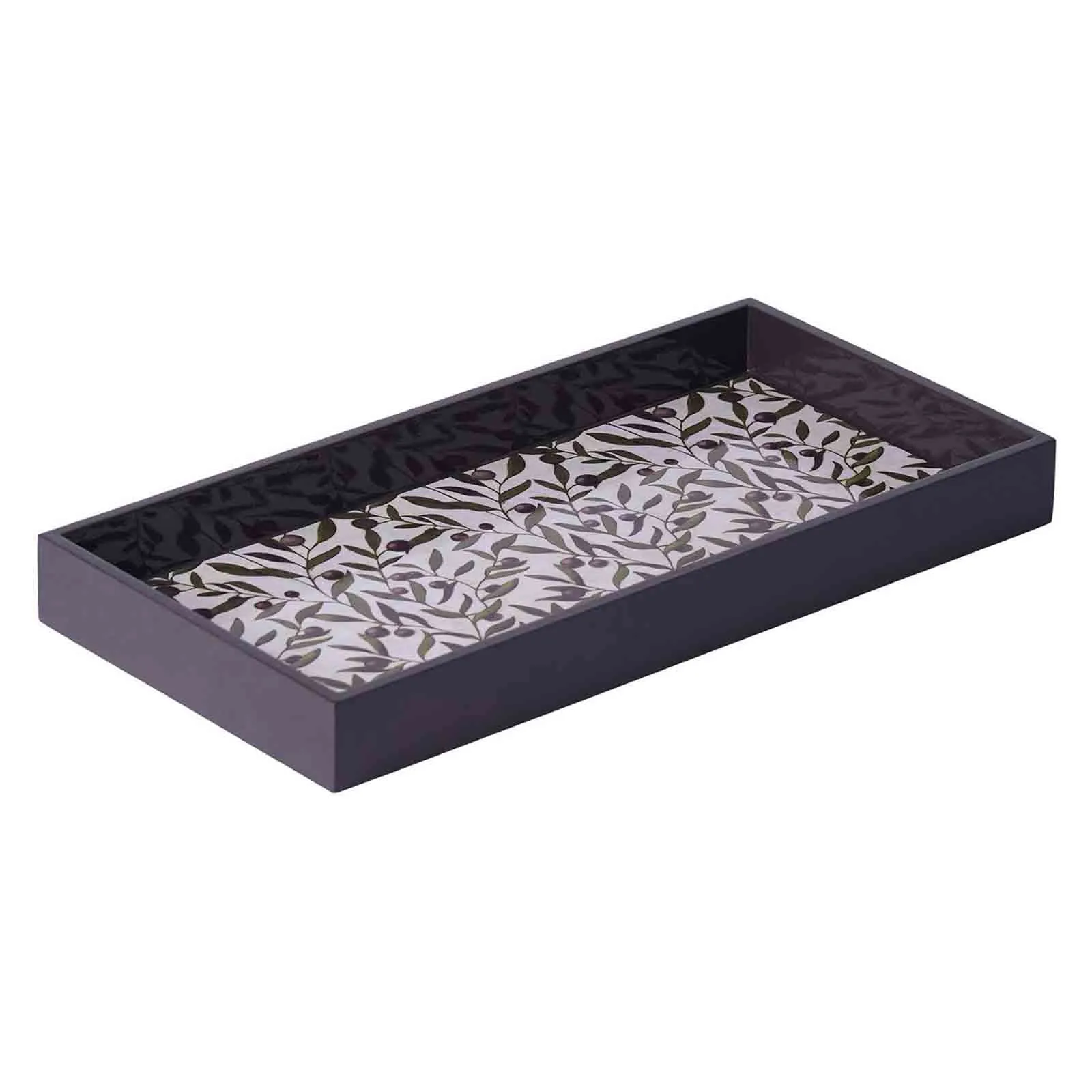 Olives 10" x 20"Rectangular Lacquer Art Serving Tray