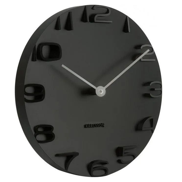 On The Edge Wall Clock - Black (42cm)