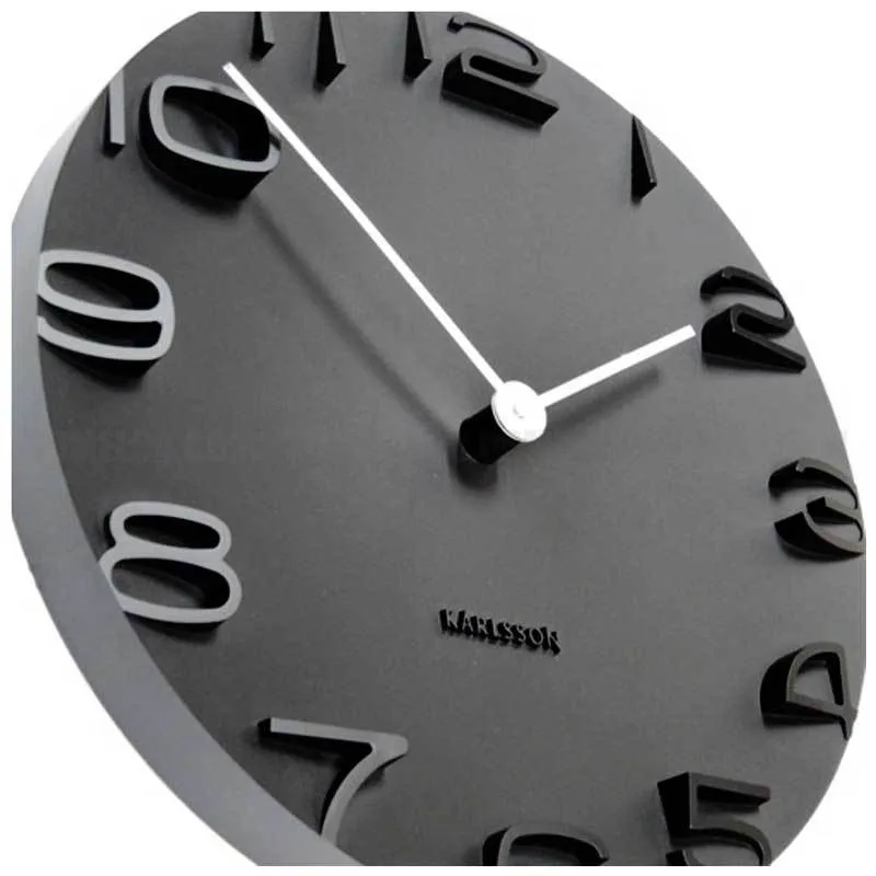 On The Edge Wall Clock - Black (42cm)