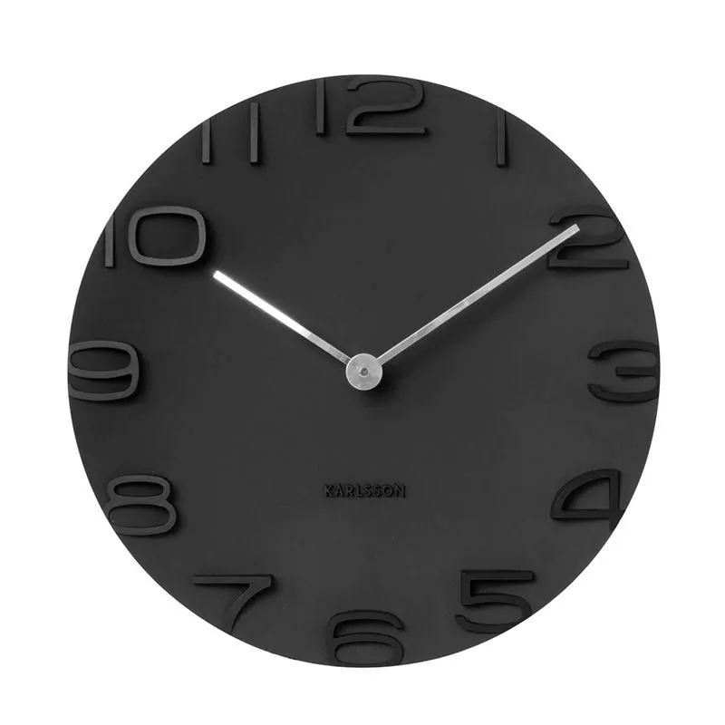 On The Edge Wall Clock - Black (42cm)