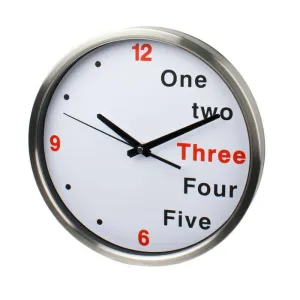 One Sided Design Wall Clock - White (30cm)