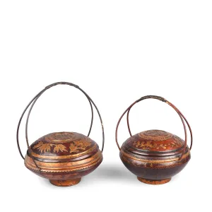 Pair of Chinese Wedding Baskets from Shanxi - Ca 1920