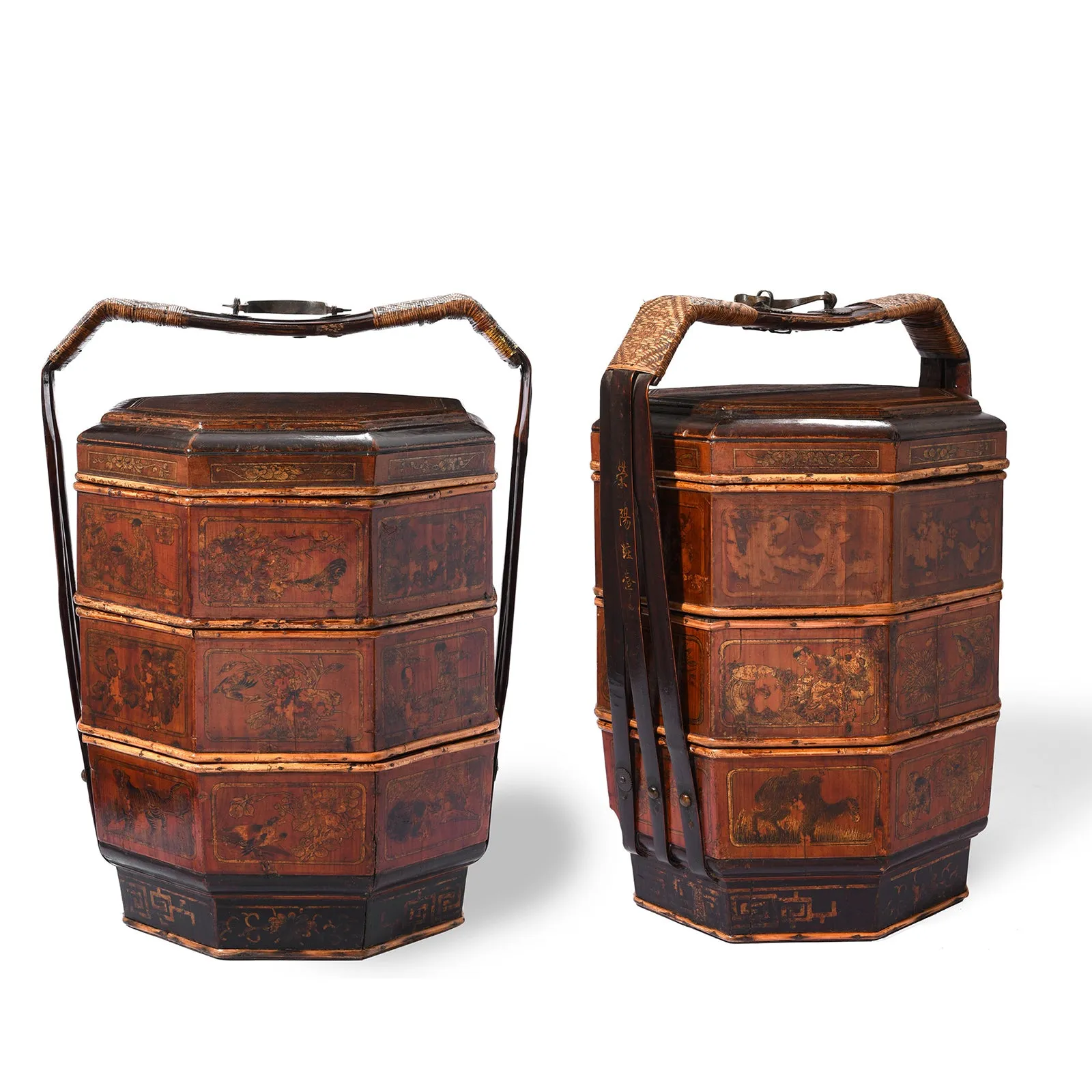 Pair of Chinese Wedding Baskets From South China - ca 1920