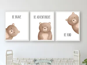 Peeking Bear Nursery Prints