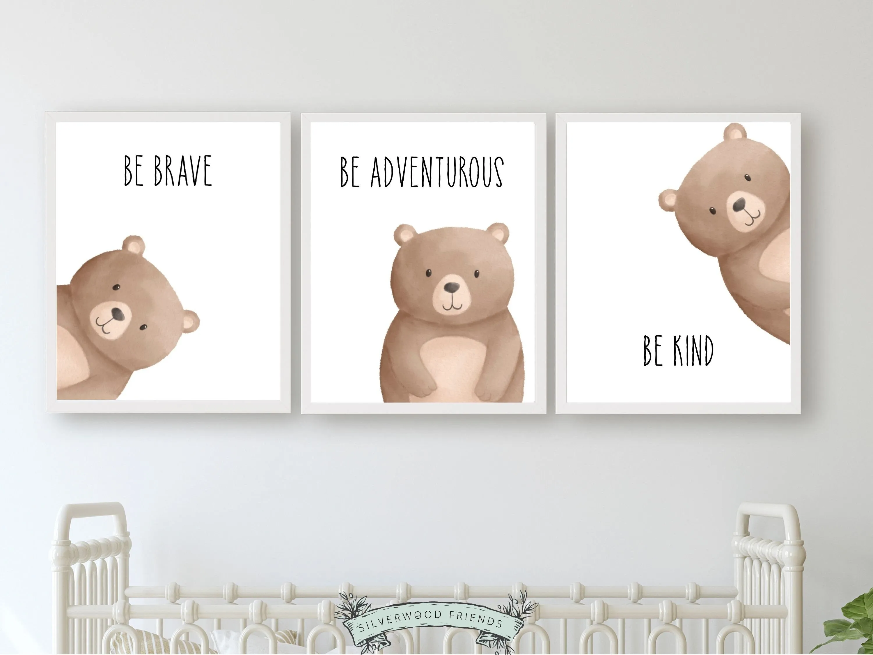 Peeking Bear Nursery Prints