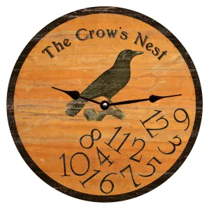 Personalized Black Crow Clock- Black Crow Whatever Clock