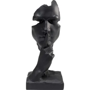 Quiet Face Black Deco Object