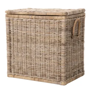 Rattan Kobo Decorative Storage Trunk with Lid, Tall Size