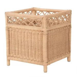 Square Rattan Planter Stand - for Indoor Plants