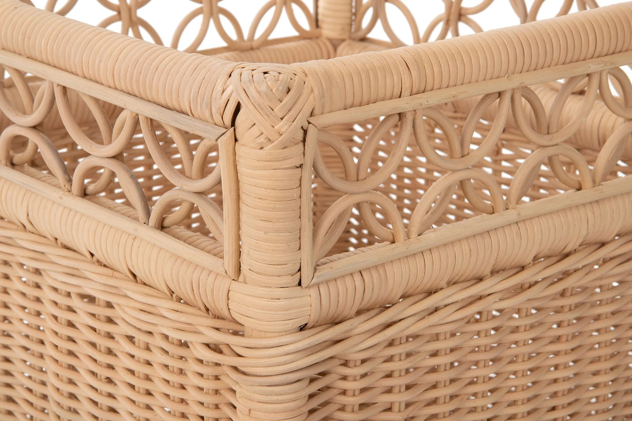 Square Rattan Planter Stand - for Indoor Plants