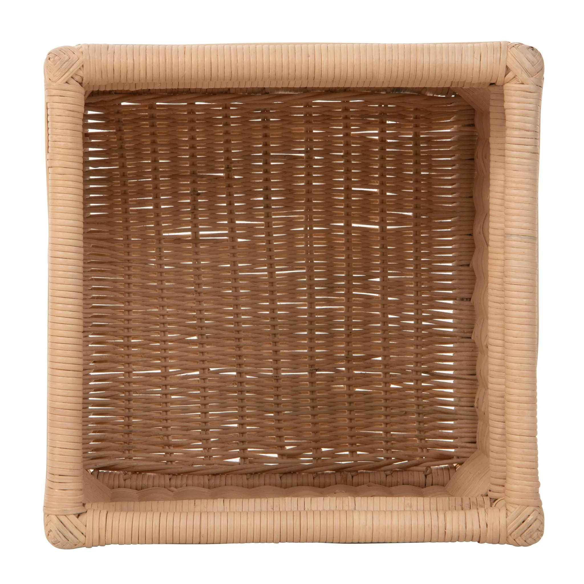 Square Rattan Planter Stand - for Indoor Plants