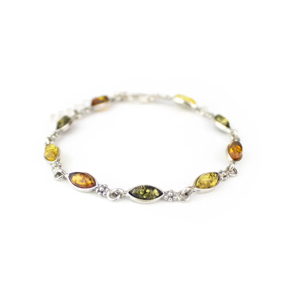 Sterling Silver Amber Bracelet